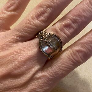Vintage Silver Plated Handmade Spoon Ring